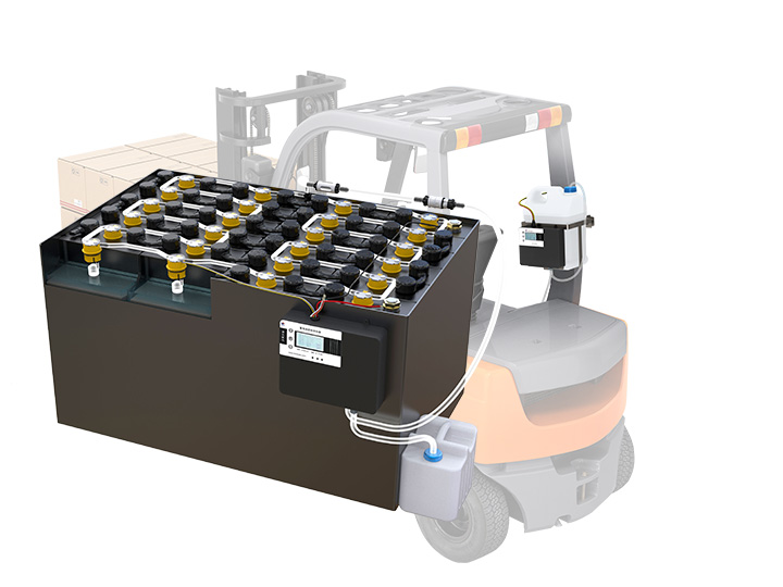 使用叉車蓄電池補水系統的優點有哪些？